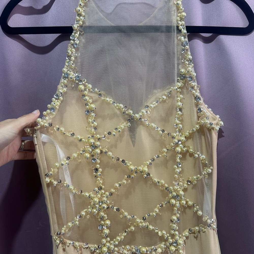 Terani Couture Beaded Illusion Evening Gown – Size 4